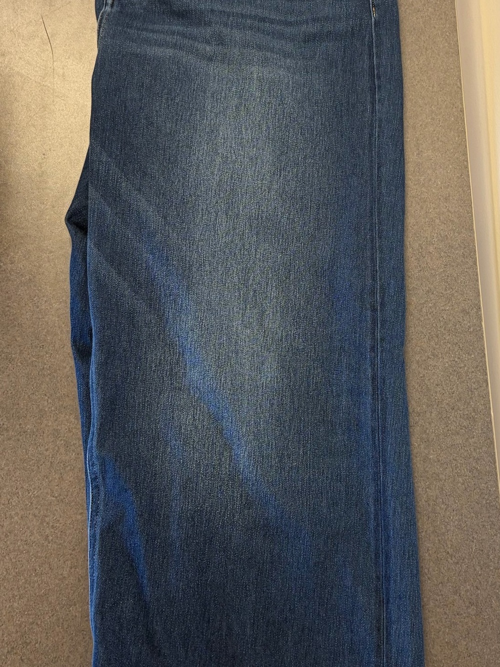 Halara Flex Wide Leg Cuffed Jeans Size Large Regular Blue NWT
